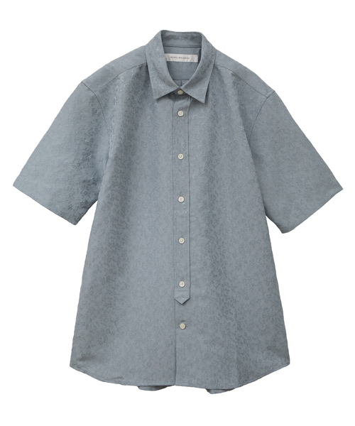 MEN'S MELROSE（メンズメルローズ）の「ボタニカルジャガード / 半袖レギュラーカラーシャツ（シャツ/ブラウス・メンズ・グリーン/ブルー・2/4/3）」の8枚目の写真