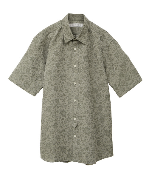 MEN'S MELROSE（メンズメルローズ）の「ボタニカルジャガード / 半袖レギュラーカラーシャツ（シャツ/ブラウス・メンズ・グリーン/ブルー・2/4/3）」の10枚目の写真