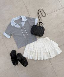 MAJESTIC LEGON | シャツドッキングカットトップス(Tシャツ/カットソー)