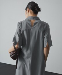 UNITED TOKYO（ユナイテッドトウキョウ）の「【残りわずか！】《2way》Cargo Belted Shirt Dress｜細見え/ウォッシャブル/ストレッチ/オケージョン/接触冷感/超軽量/半袖/夏服/秋服（ワンピース・レディース）」