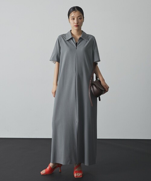 残りわずか！】《2way》Cargo Belted Shirt Dress｜細見え