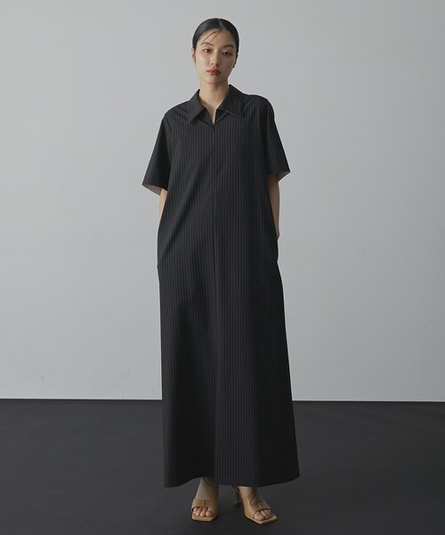 UNITED TOKYO(ユナイテッドトウキョウ)の「【残りわずか!】《2way》Cargo Belted Shirt Dress|細見え/ウォッシャブル/ストレッチ/オケージョン/接触冷感/超軽量/半袖/秋服(ワンピース・レディース・グレー/ブラック・1/2)」の18枚目の写真