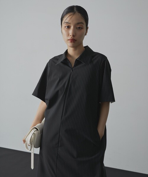 UNITED TOKYO(ユナイテッドトウキョウ)の「【残りわずか!】《2way》Cargo Belted Shirt Dress|細見え/ウォッシャブル/ストレッチ/オケージョン/接触冷感/超軽量/半袖/秋服(ワンピース・レディース・グレー/ブラック・1/2)」の16枚目の写真