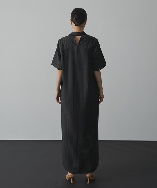 UNITED TOKYO(ユナイテッドトウキョウ)の「【残りわずか!】《2way》Cargo Belted Shirt Dress|細見え/ウォッシャブル/ストレッチ/オケージョン/接触冷感/超軽量/半袖/秋服(ワンピース・レディース・グレー/ブラック・1/2)」の13枚目の写真