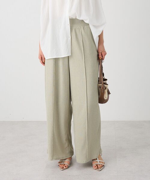 CRAFT STANDARD BOUTIQUE(クラフトスタンダードブティック)の「ワイドイージーパンツ(その他パンツ・レディース・ライトベージュ/ライトグリーン/ブラック・FREE)」の3枚目の写真