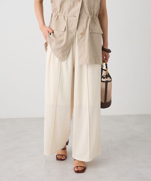 CRAFT STANDARD BOUTIQUE(クラフトスタンダードブティック)の「ワイドイージーパンツ(その他パンツ・レディース・ライトベージュ/ライトグリーン/ブラック・FREE)」の4枚目の写真