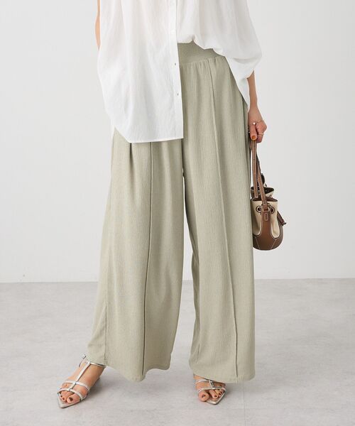 CRAFT STANDARD BOUTIQUE(クラフトスタンダードブティック)の「ワイドイージーパンツ(その他パンツ・レディース・ライトベージュ/ライトグリーン/ブラック・FREE)」の12枚目の写真