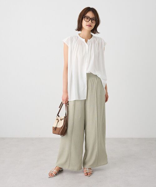 CRAFT STANDARD BOUTIQUE(クラフトスタンダードブティック)の「ワイドイージーパンツ(その他パンツ・レディース・ライトベージュ/ライトグリーン/ブラック・FREE)」の15枚目の写真