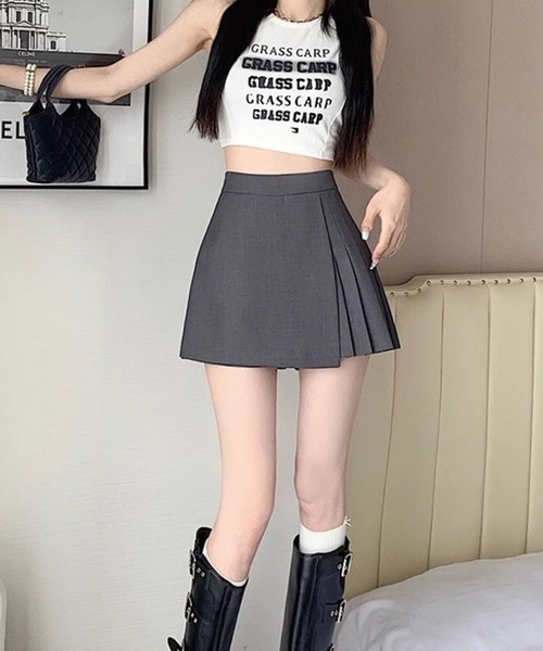 The Frankie Shop グレー　プリーツミニスカート Blake pleated miniskirt in grey - The Frankie Shop | Mytheresa