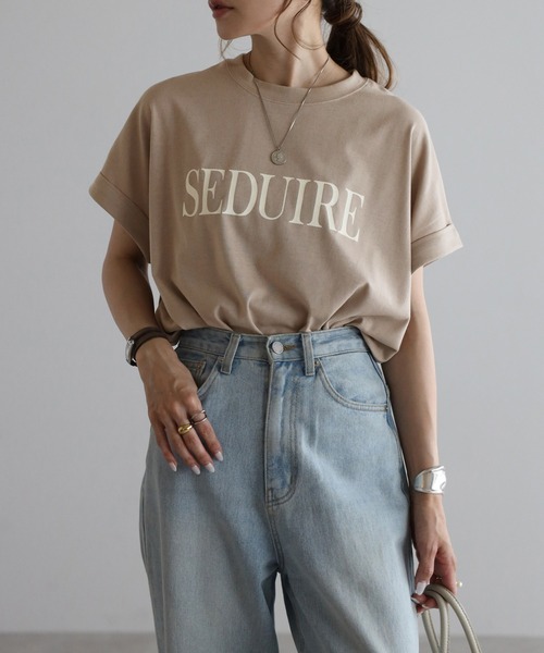 ロールアップロゴTシャツ