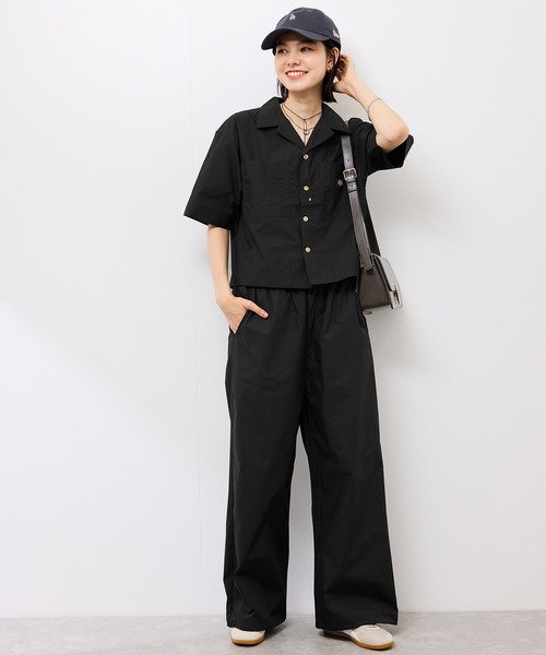 Dickies（ディッキーズ）の「【Dickies】コットンダンプクロップドシャツ（シャツ/ブラウス・レディース・サックスブルー/ホワイト系その他5/ブラック・38）」の12枚目の写真