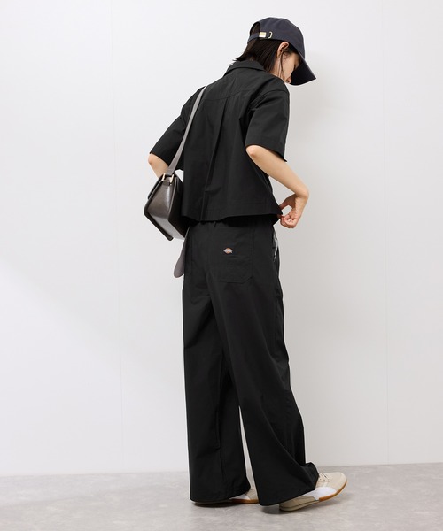ブラウス シャツ 「Dickies」コットンダンプクロップドシャツ レディース Dickies ブラウス シャツ 「Dickies」コットンダンプクロップド