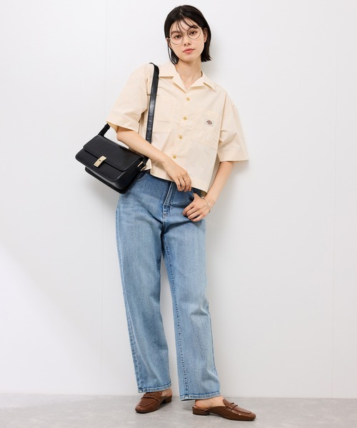 Dickies（ディッキーズ）の「【Dickies】コットンダンプクロップドシャツ（シャツ/ブラウス・レディース・サックスブルー/ホワイト系その他5/ブラック・38）」の17枚目の写真