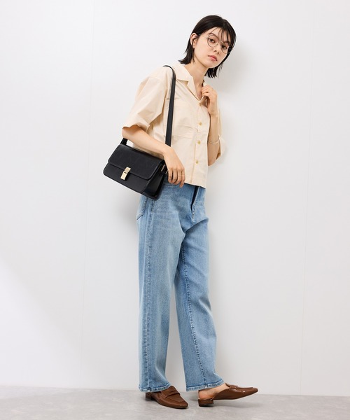 Dickies（ディッキーズ）の「【Dickies】コットンダンプクロップドシャツ（シャツ/ブラウス・レディース・サックスブルー/ホワイト系その他5/ブラック・38）」の19枚目の写真