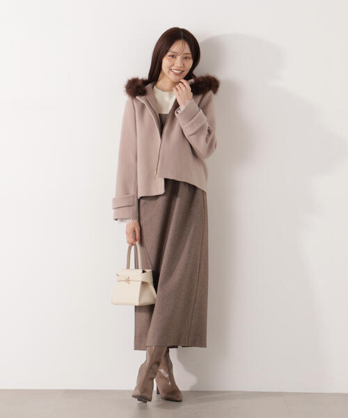 PROPORTION BODY DRESSING（プロポーションボディドレッシング）の「フリルショルダーワンピース / 1215240802（ワンピース・レディース・ブラウン/ブラック/ブラック系その他・P/S/MEDIUM/SMALL）」の7枚目の写真