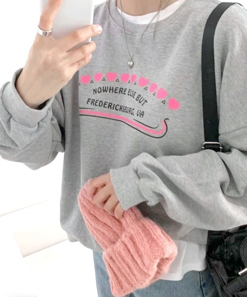 セール】ハートプリントスウェット トレーナー（スウェット）｜Riff