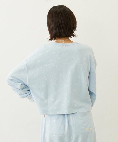 MILKFED.(ミルクフェド)の「EMBROIDERY SWEAT JACKET(スウェット・レディース・オフホワイト/ライトブルー/ブラック・ONE SIZE)」の16枚目の写真