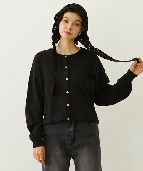 MILKFED.(ミルクフェド)の「EMBROIDERY SWEAT JACKET(スウェット・レディース・オフホワイト/ライトブルー/ブラック・ONE SIZE)」の22枚目の写真