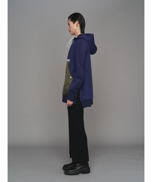 UN3D.（アンスリード）の「KANGAROO POCKET HOODIE / カンガルーポケットフーディー（パーカー・レディース・グレー/ネイビー/ブラック・38/36）」の7枚目の写真