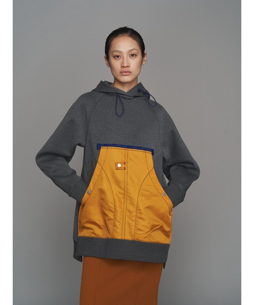 UN3D.（アンスリード）の「KANGAROO POCKET HOODIE / カンガルーポケットフーディー（パーカー・レディース・グレー/ネイビー/ブラック・38/36）」の3枚目の写真