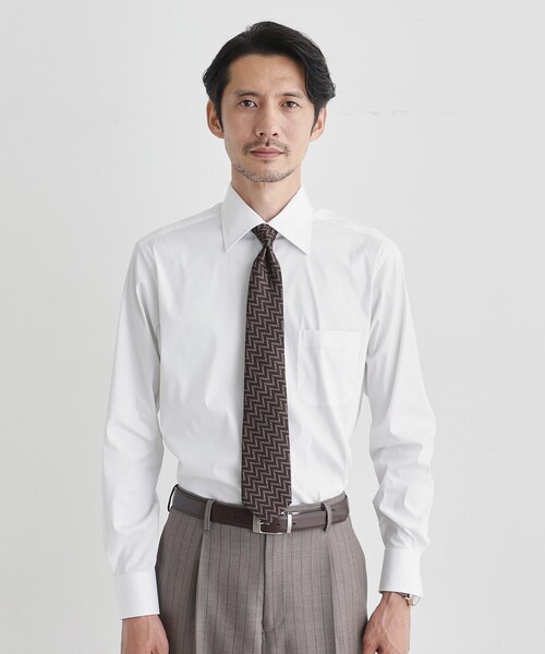 TAKEO KIKUCHI（タケオキクチ）の「ストレッチ ワイドカラー シャツ（ビジネスシャツ・メンズ・ベージュ/ブルー系その他/ホワイト・02/03/04）」の14枚目の写真