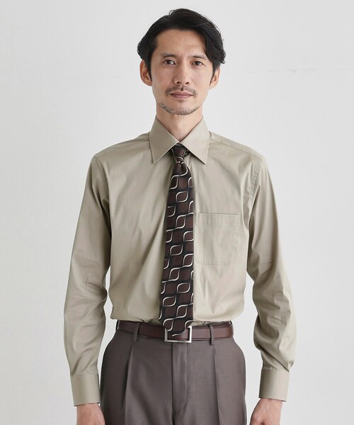 TAKEO KIKUCHI（タケオキクチ）の「ストレッチ ワイドカラー シャツ（ビジネスシャツ・メンズ・ベージュ/ブルー系その他/ホワイト・02/03/04）」の18枚目の写真