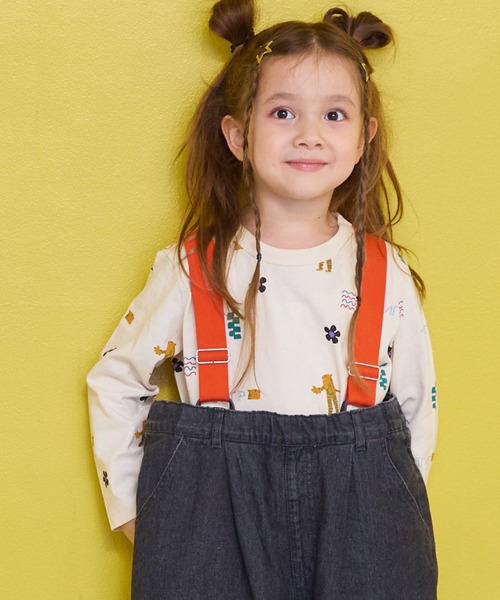 MARKEY'S(マーキーズ)の「ソウガラロンT(Tシャツ/カットソー・キッズ・ブラウン系その他/マルチ/ピンク系その他/オレンジ系その他/杢グレー/ブラック系その他/ホワイト系その他/レッド系その他/ブルー系その他/グリーン系その他・70/80/90/95/100/110/120/130/140/150)」の2枚目の写真