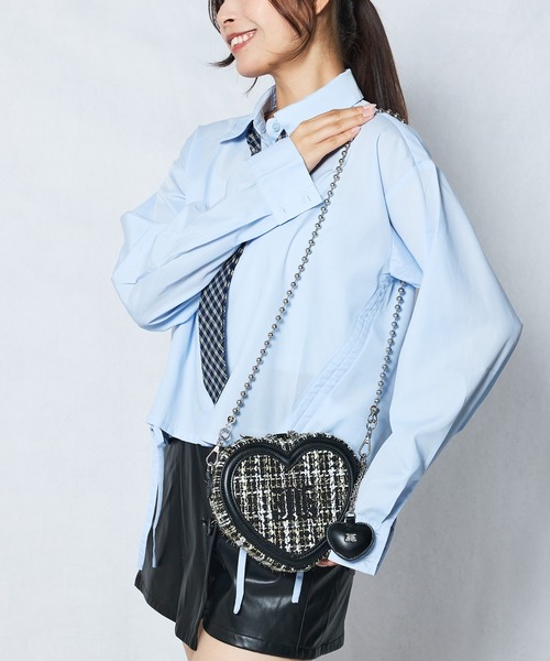 jouetie/ジュエティ】ハートチャーム付 JJツィード ミニハート