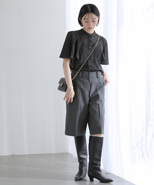 La TOTALITE（ラトータリテ）の「《WEB限定》【洗える】ケープスリーブシャツ（シャツ/ブラウス・レディース・マルチ/ブラック・FREE）」の22枚目の写真