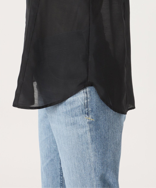 La TOTALITE（ラトータリテ）の「《WEB限定》【洗える】ケープスリーブシャツ（シャツ/ブラウス・レディース・マルチ/ブラック・FREE）」の4枚目の写真