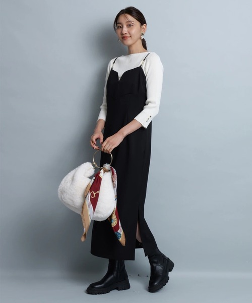 ボートネックリブニット（ニット/セーター）｜JUSGLITTY（ジャス