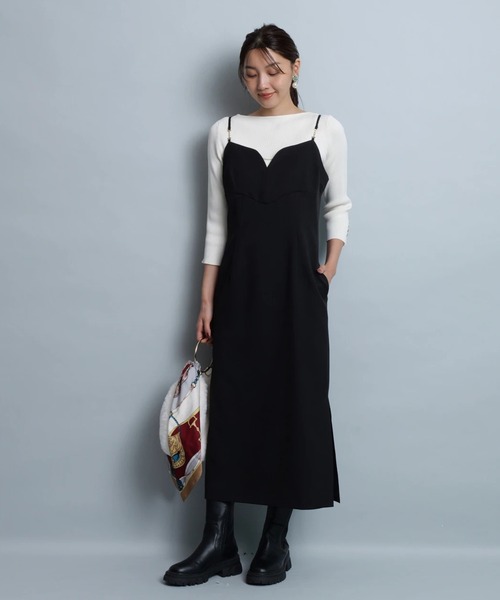 ボートネックリブニット（ニット/セーター）｜JUSGLITTY（ジャス