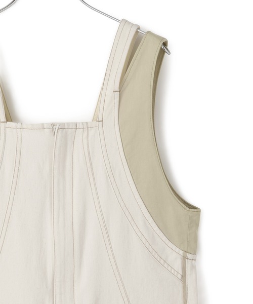 ADAM ET ROPE'(アダムエロペ)の「【WEB限定】バイカラーサロペット(サロペット/オーバーオール・レディース・オフホワイト/ブルー系その他・36/38)」の20枚目の写真