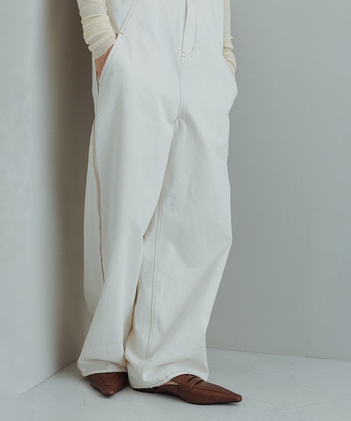 セール】【WEB限定】バイカラーサロペット（サロペット/オーバーオール