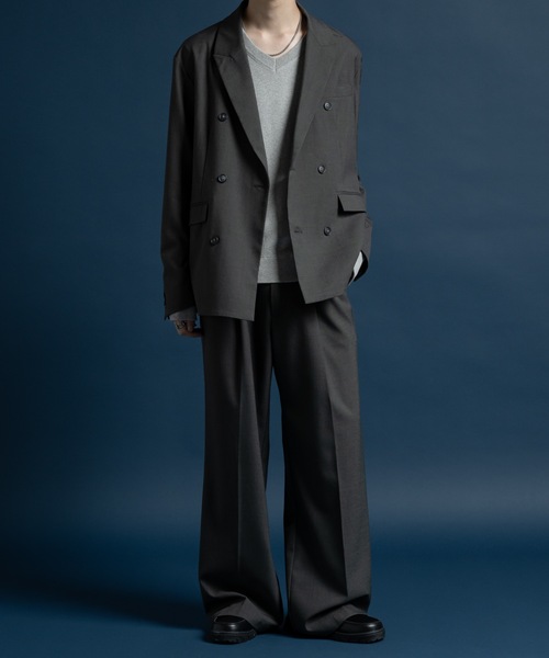 CASPER JOHN（キャスパージョン）の「Wool mix tailored jacket / ウールミックステーラードジャケット（テーラードジャケット・メンズ・ブラウン/グレイッシュブルー/グレー/ブラック/モカ/ベージュ・SMALL/X-SMALL/LARGE/MEDIUM）」の15枚目の写真