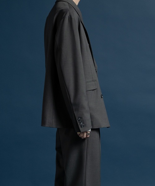 CASPER JOHN（キャスパージョン）の「Wool mix tailored jacket / ウールミックステーラードジャケット（テーラードジャケット・メンズ・ブラウン/グレイッシュブルー/グレー/ブラック/モカ/ベージュ・SMALL/X-SMALL/LARGE/MEDIUM）」の11枚目の写真