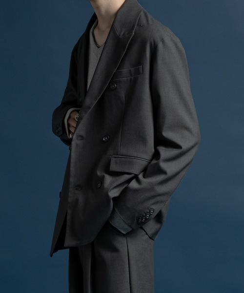 CASPER JOHN（キャスパージョン）の「Wool mix tailored jacket / ウールミックステーラードジャケット（テーラードジャケット・メンズ・ブラウン/グレイッシュブルー/グレー/ブラック/モカ/ベージュ・SMALL/X-SMALL/LARGE/MEDIUM）」の12枚目の写真