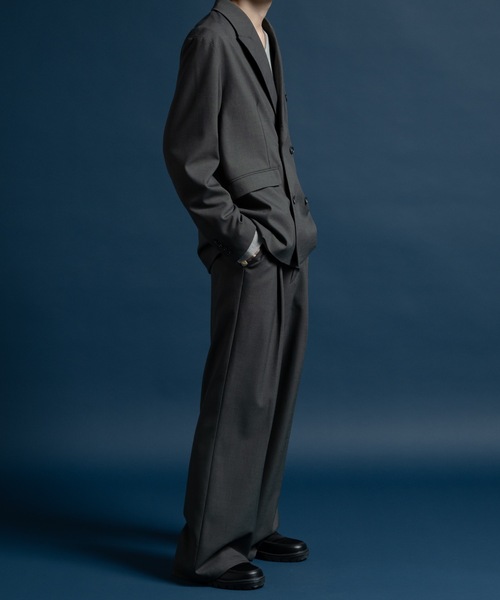 CASPER JOHN（キャスパージョン）の「Wool mix tailored jacket / ウールミックステーラードジャケット（テーラードジャケット・メンズ・ブラウン/グレイッシュブルー/グレー/ブラック/モカ/ベージュ・SMALL/X-SMALL/LARGE/MEDIUM）」の18枚目の写真