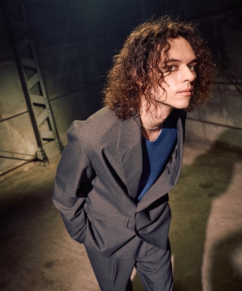 CasperJohn/ウールミックステーラードジャケット/ブルー/XS CasperJohn/ウールミックステーラードジャケット/ブルー/XS