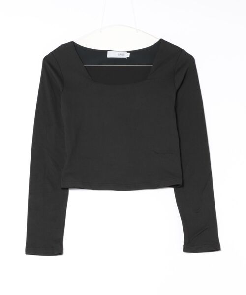 TONE SELECT WEAR(トーンセレクトウェア)の「【URGE:】スクエアネック クロップド丈 カットソー(Tシャツ/カットソー・レディース・ブラック/グレー/ホワイト・MEDIUM/LARGE/X-LARGE)」の12枚目の写真
