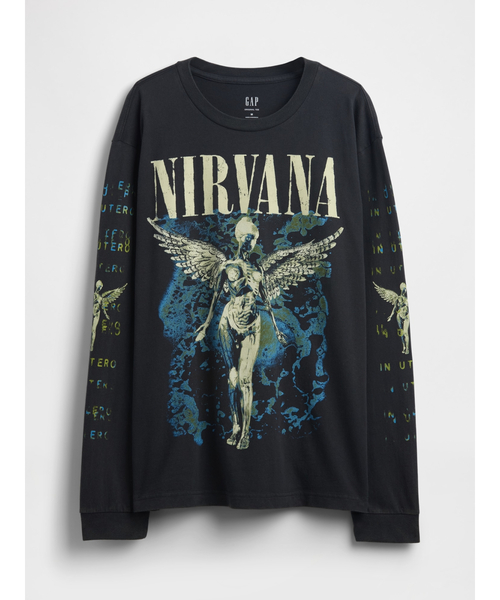 セール】◇ニルヴァーナ リラックスフィット グラフィックTシャツ長袖