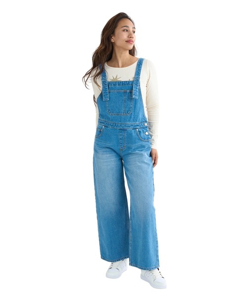 BILLABONG(ビラボン)の「BILLABONG レディース OVERALL DENIM デニムパンツ 【2025年秋冬モデル】/ビラボンストレートシルエットオーバーオール(サロペット/オーバーオール・レディース・インディゴブルー/ブルー・MEDIUM/LARGE)」の2枚目の写真
