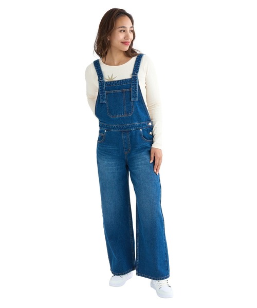 BILLABONG(ビラボン)の「BILLABONG レディース OVERALL DENIM デニムパンツ 【2025年秋冬モデル】/ビラボンストレートシルエットオーバーオール(サロペット/オーバーオール・レディース・インディゴブルー/ブルー・MEDIUM/LARGE)」の4枚目の写真