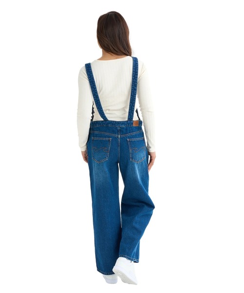 BILLABONG(ビラボン)の「BILLABONG レディース OVERALL DENIM デニムパンツ 【2025年秋冬モデル】/ビラボンストレートシルエットオーバーオール(サロペット/オーバーオール・レディース・インディゴブルー/ブルー・MEDIUM/LARGE)」の6枚目の写真
