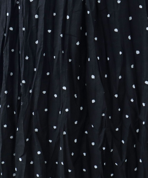 bulle de savon（ビュルデサボン）の「△《early spring》しわしわdot print ランダムタックスカート（スカート・レディース・ブラック・FREE）」の20枚目の写真