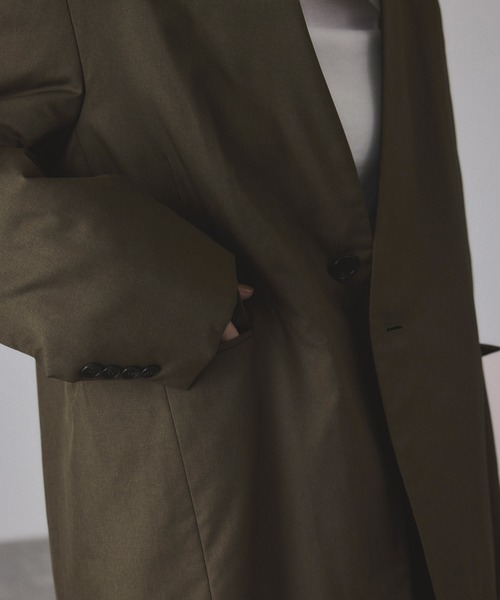 ADAM ET ROPE'（アダムエロペ）の「LIMONTAノーカラーダウンジャケット（ダウンジャケット/コート・レディース・カーキ/ブラック・FREE）」の11枚目の写真