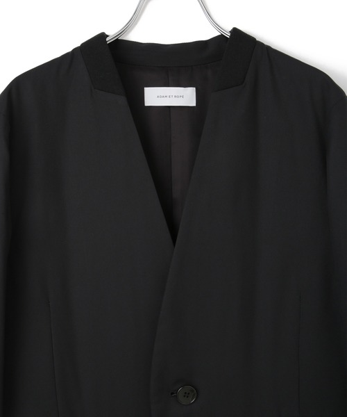 ADAM ET ROPE'（アダムエロペ）の「LIMONTAノーカラーダウンジャケット（ダウンジャケット/コート・レディース・カーキ/ブラック・FREE）」の20枚目の写真