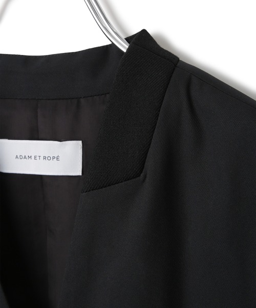 ADAM ET ROPE'（アダムエロペ）の「LIMONTAノーカラーダウンジャケット（ダウンジャケット/コート・レディース・カーキ/ブラック・FREE）」の21枚目の写真