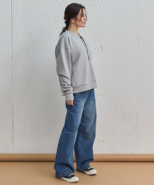 Doux archives（ドゥアルシーヴ）の「【ウエストのサイズ調節可能】コクーンウエストダブルボタンデニムパンツ（デニムパンツ・レディース・ブルー/ネイビー・36/38）」の17枚目の写真