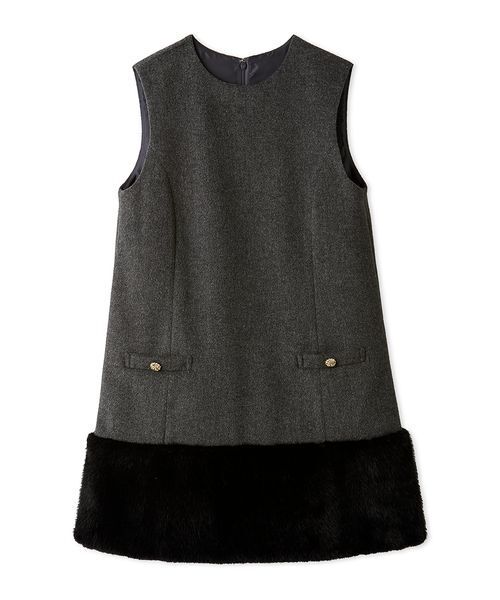 ファードッキングミニワンピース（ワンピース）｜LILY BROWN（リリー